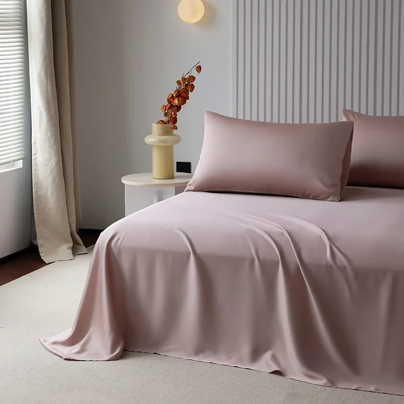 Class A Tencel sheets single piece cold silk cool feeling summer single double home ins style light luxury solid color quilt