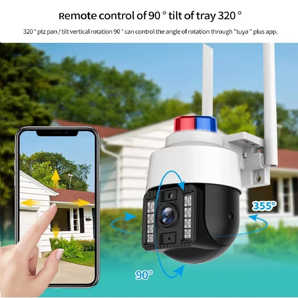 

PIX-LINK A21 2K WiFi Camera PTZ 360° HD Night Vision Security Protection with AUTO Tracking CCTV Spotlight Siren Alarm