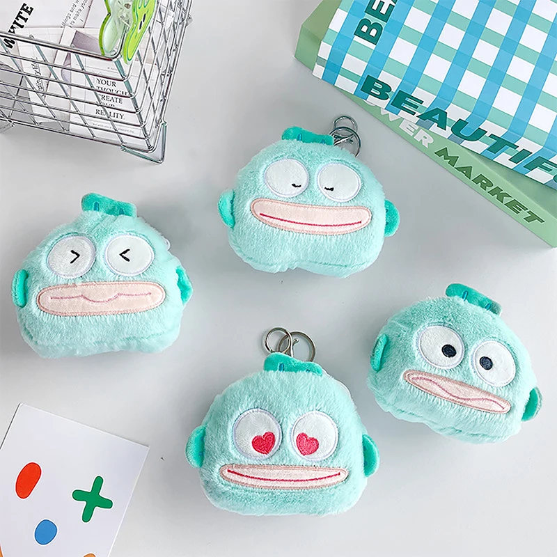 Kawaii Cartoon Hangyodon Plush Coin Purse Cute Soft Plush Money Change Pouch Small Wallet For Girls Earphone Storage Bag