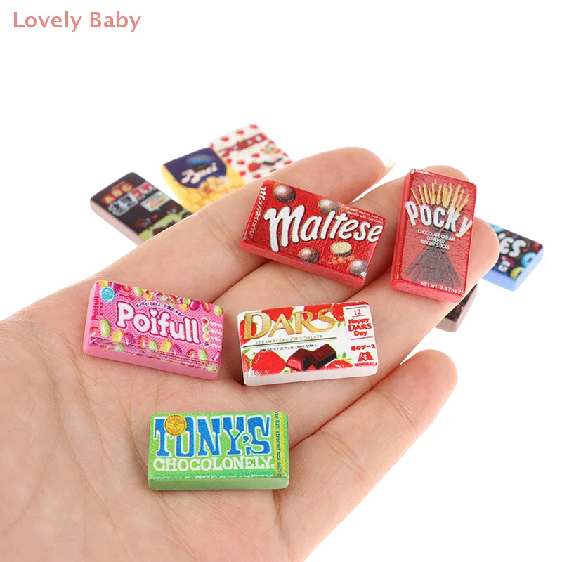 【BBS-7】10pcs/lot Dollhouse Miniature Supermarket Food Resin Snacks Kitchen Decor Toys
