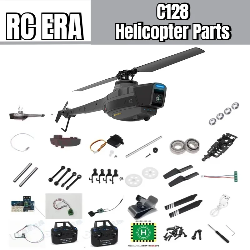 

RC ERA C128 RC Helicopter Parts Main Tail Blade Battery Tail Motor Landing Gear Receiver Housing Motor Rotary Clamp Servo Blade