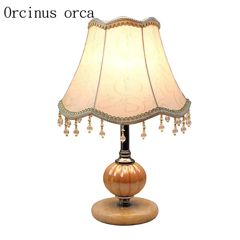 

European style bedroom decorated marriage room warm personality and creative modern small lamp dimmable LED bedside lamp energy