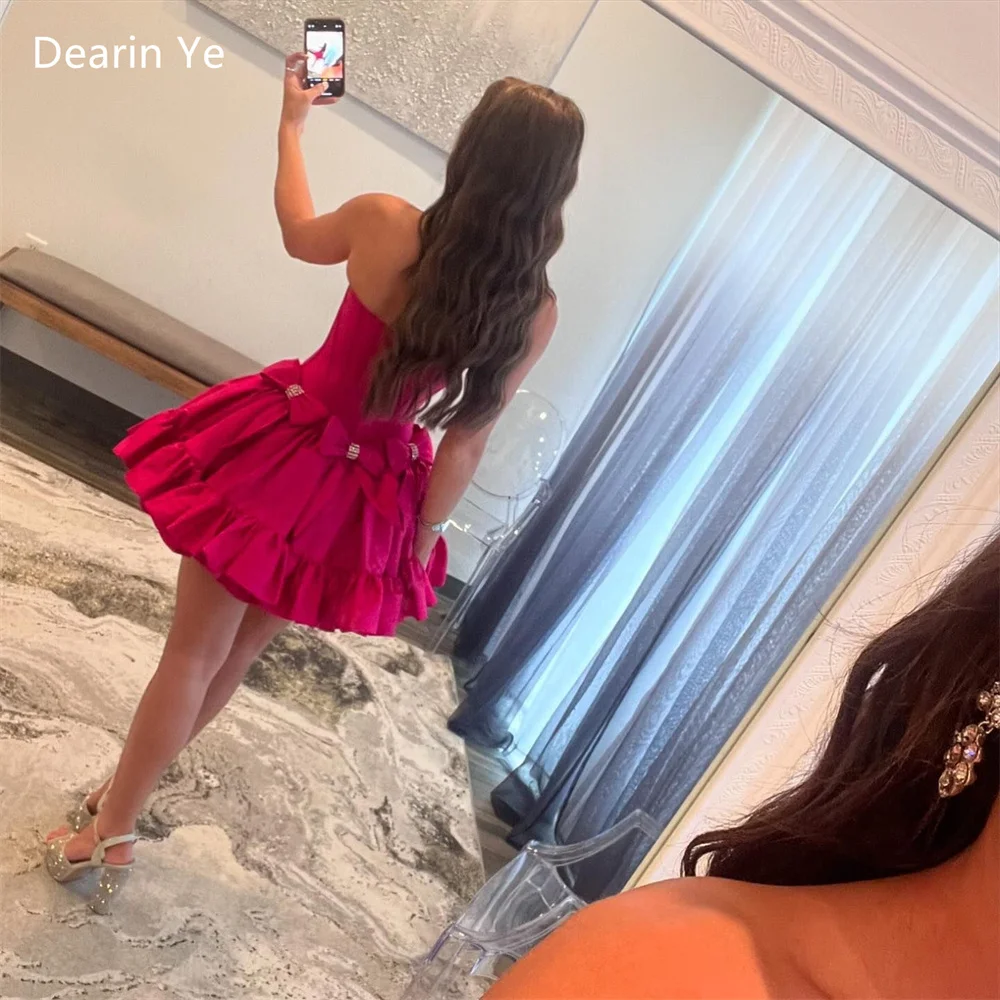 Customized Saudi Arabia Prom Gown Evening Dearin Strapless A-line Mini Length Skirts Bespoke Occasion Dresses Formal Dress