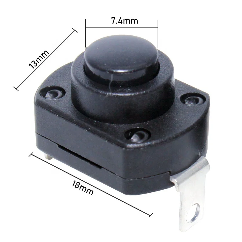 High-current Push Button Switch Kan-9 10A 16A 250VAC 125VAC Self-locking Switch VDE CQC