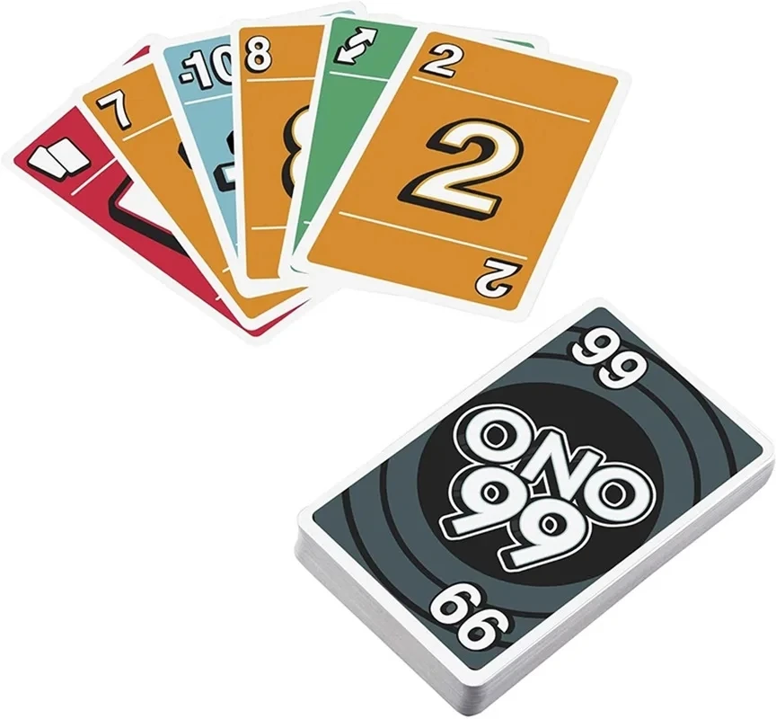 Juego de cartas ONO 99 para Niños y Familias, 2 a 6 jugadores, añadir números, Para edades de 7 años y mayores