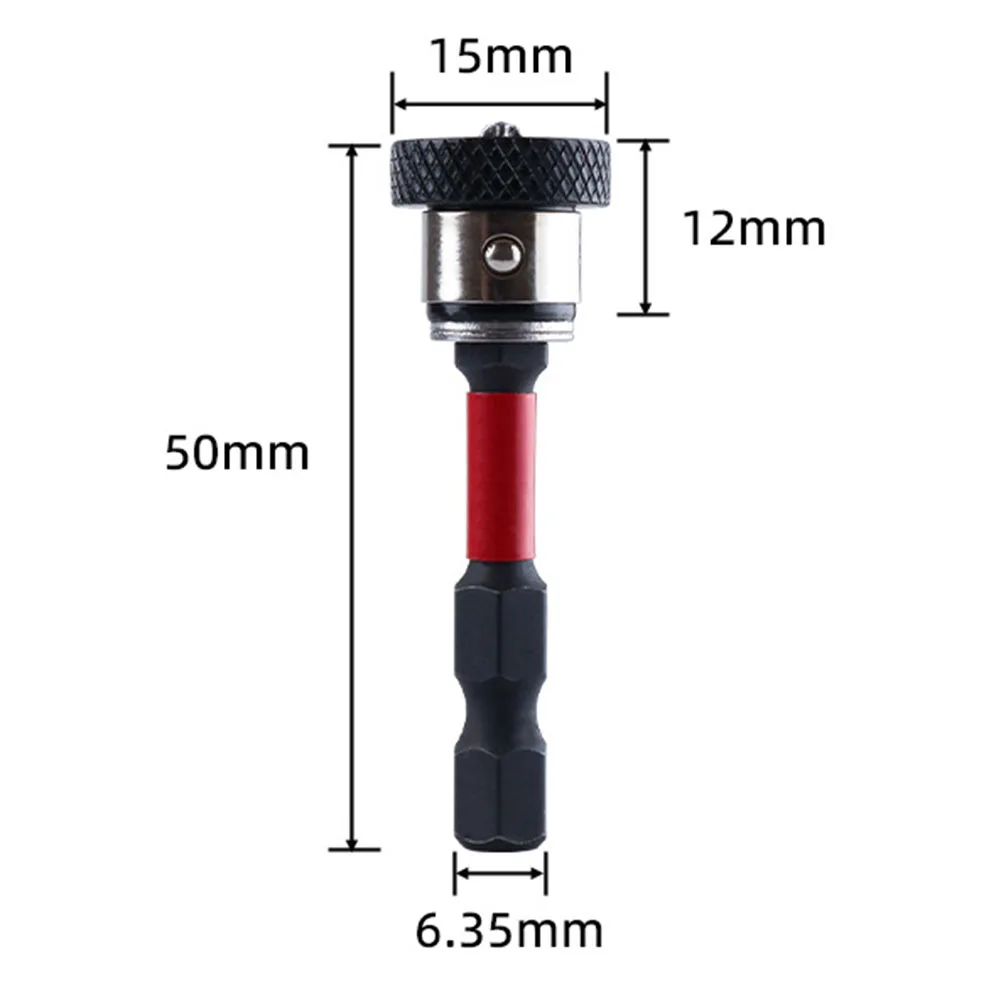 1/5PCS 50mm 마그네틱 스크루 드라이버 비트 석고 보드 포지셔닝 스크루 드라이버 비트 포지셔닝 건식 벽 스크루 드라이버 비트 세트