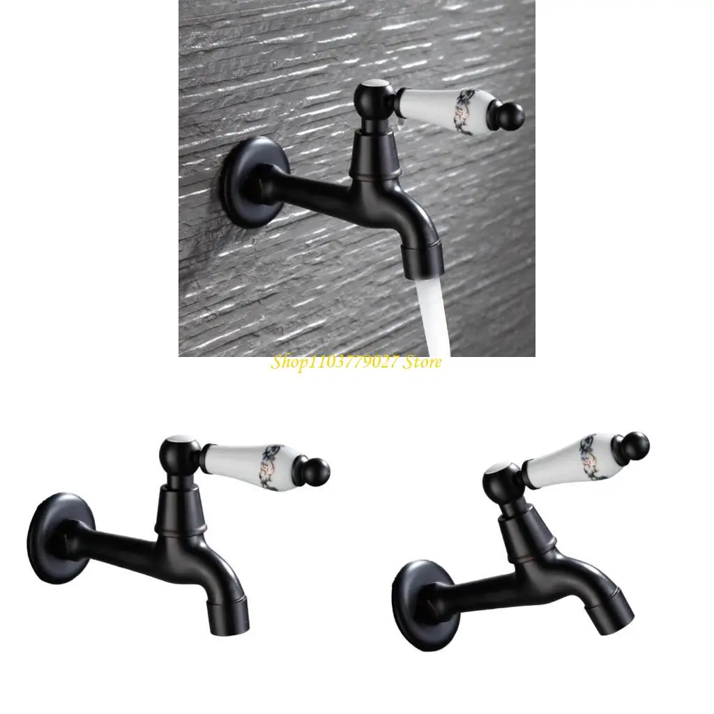 

C4DF Bathroom Basin Faucet Brass Single Cold Water Mop Faucet Bathroom Accessories