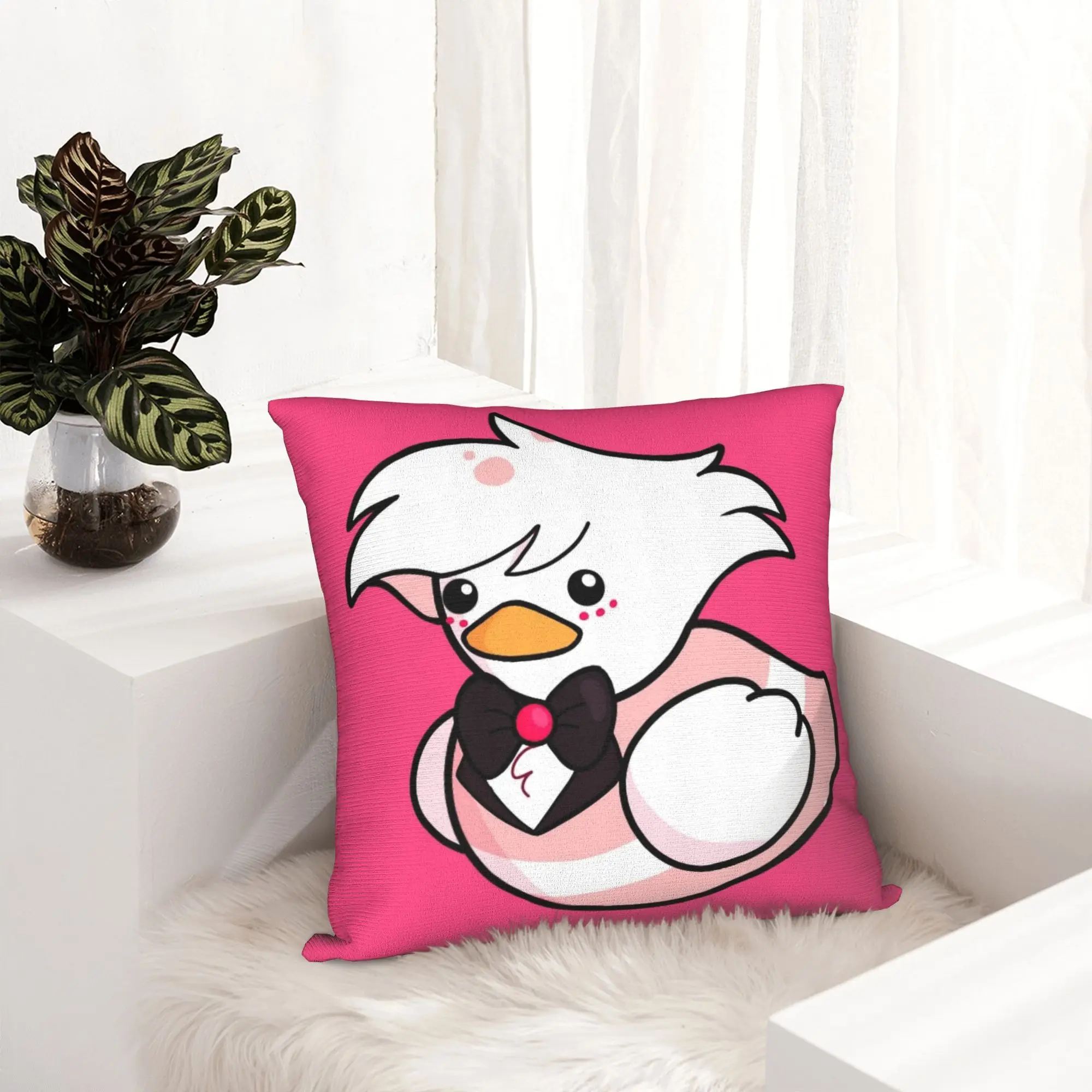 Angel Dust Rubber Duck Hazbins Hotels Pillowcase Soft  Cushion Cover Decorative  Throw Pillow Case Cover Seater Zipper 40X40cm