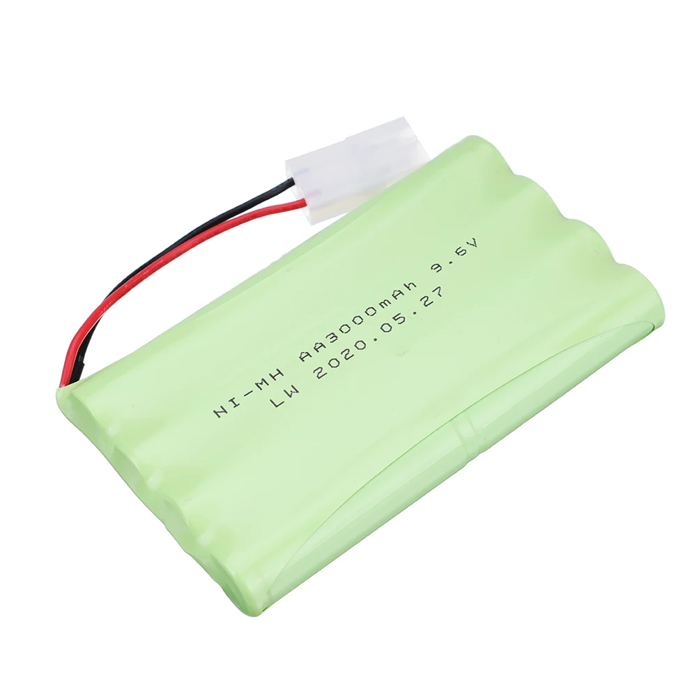 9.6v 3000mAh Ni-MH Rechargeable Battery + Charger Set For Rc toys Car Boat Tank Robots Gun AA NiMH 9.6v 2400mAh Battery Pack