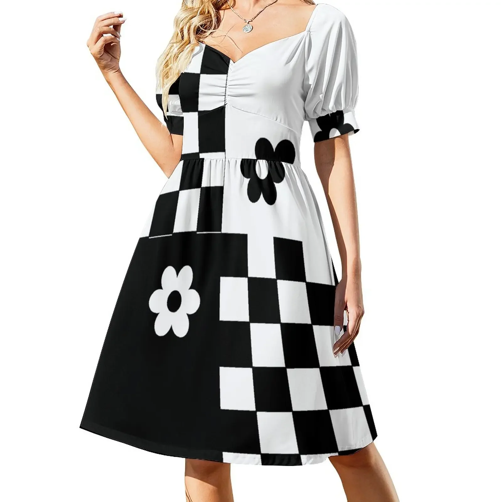 

Ska Party Short-Sleeved Dress dresses for womens 2025 Women's summer dresses