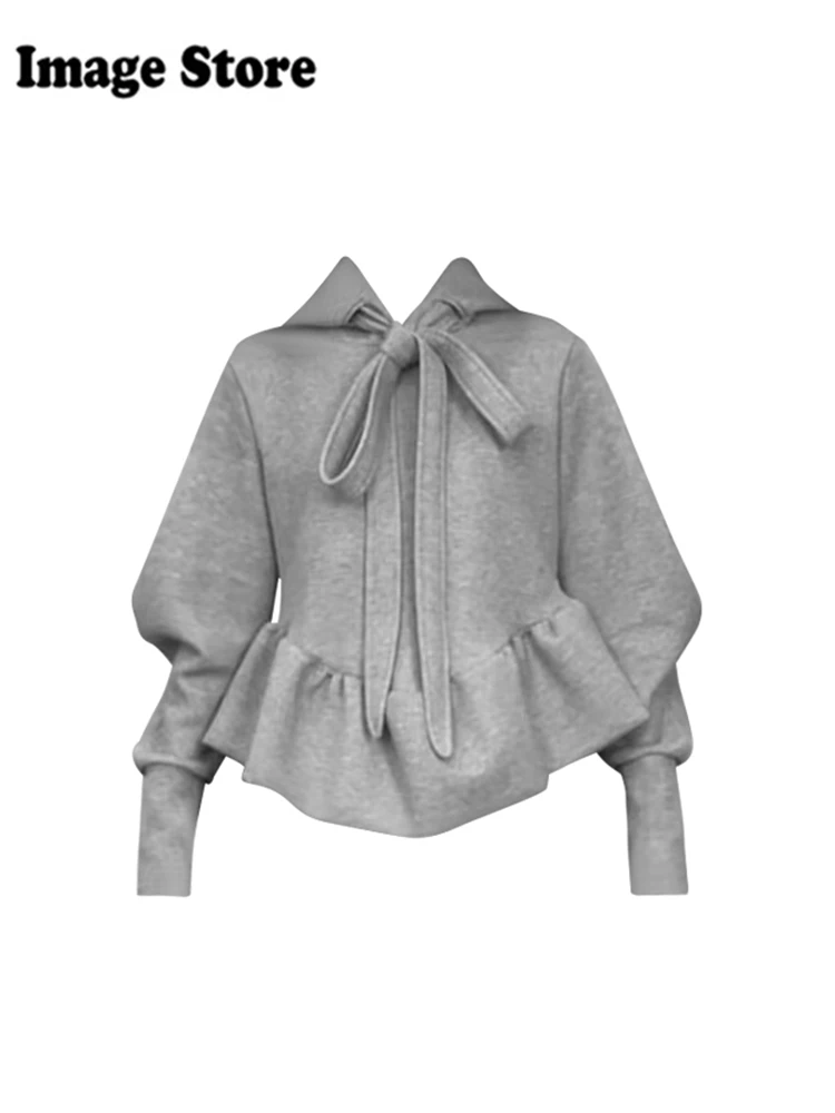 Inverno Coreano Fashion Design Carino Core Shoujo Ragazza Felpa con cappuccio Felpe Pullover Preppy Tinta unita 2000s Estetica Carino Core Nuovo