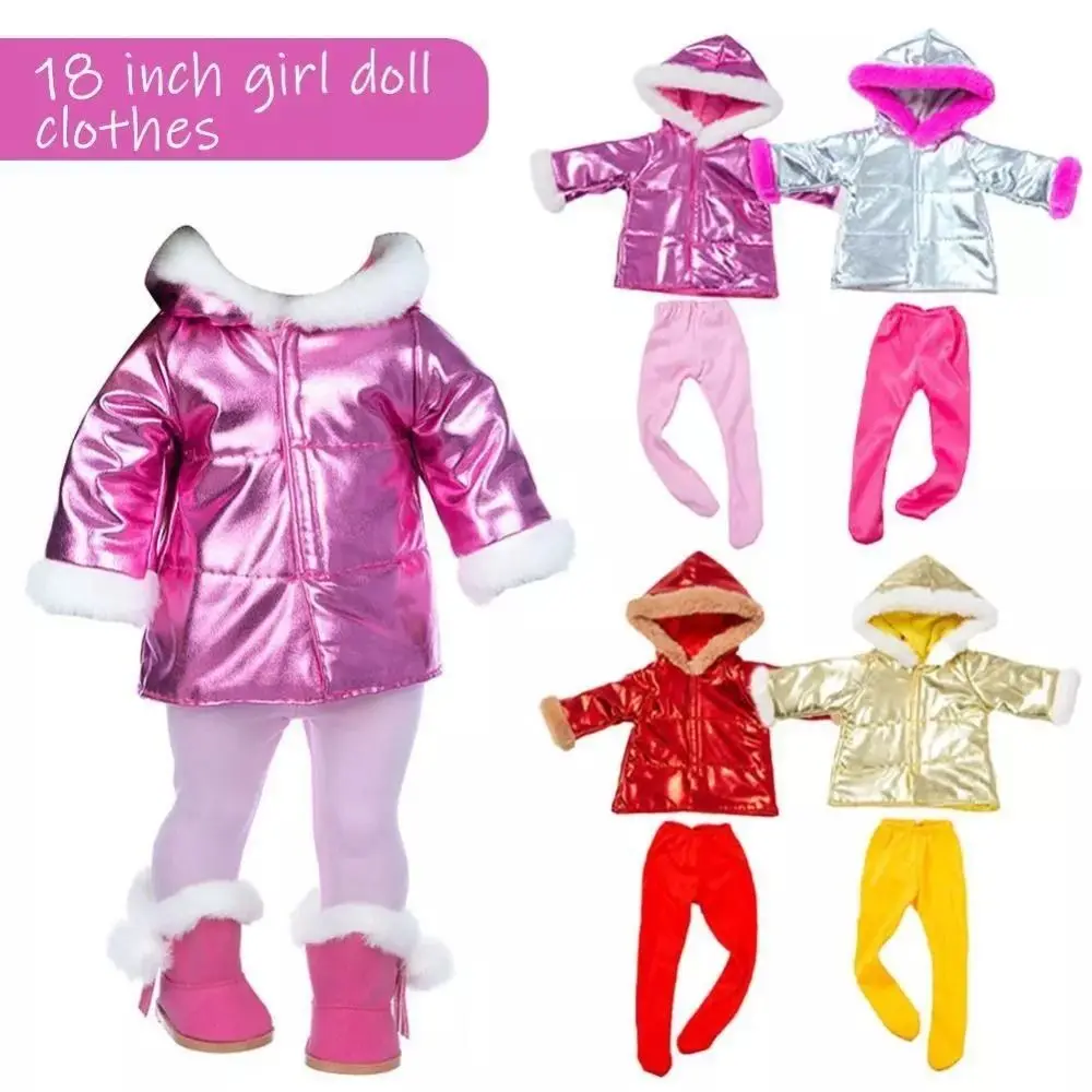 دمى اكسسوارات ملابس دمى هدية أسفل سترة دمية فستان تأثيري الدعائم طماق ملابس دمى ل 18 بوصة/43 سنتيمتر دمية طفل