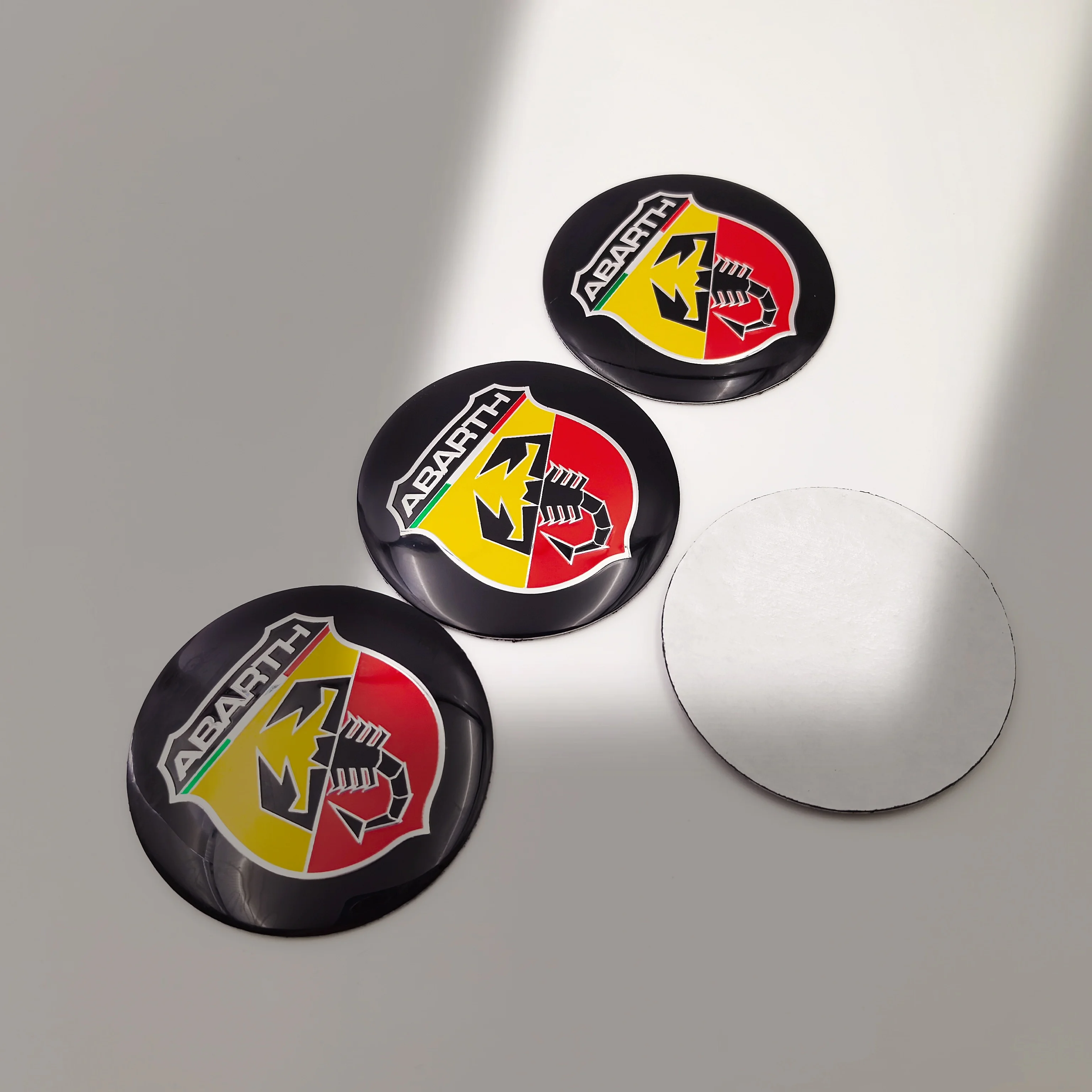 200pcs 56mm 60mm 65mm Car Wheel Center Sticker Rim Caps Hub Cover Decal For FIAT 500 Abarth view 6