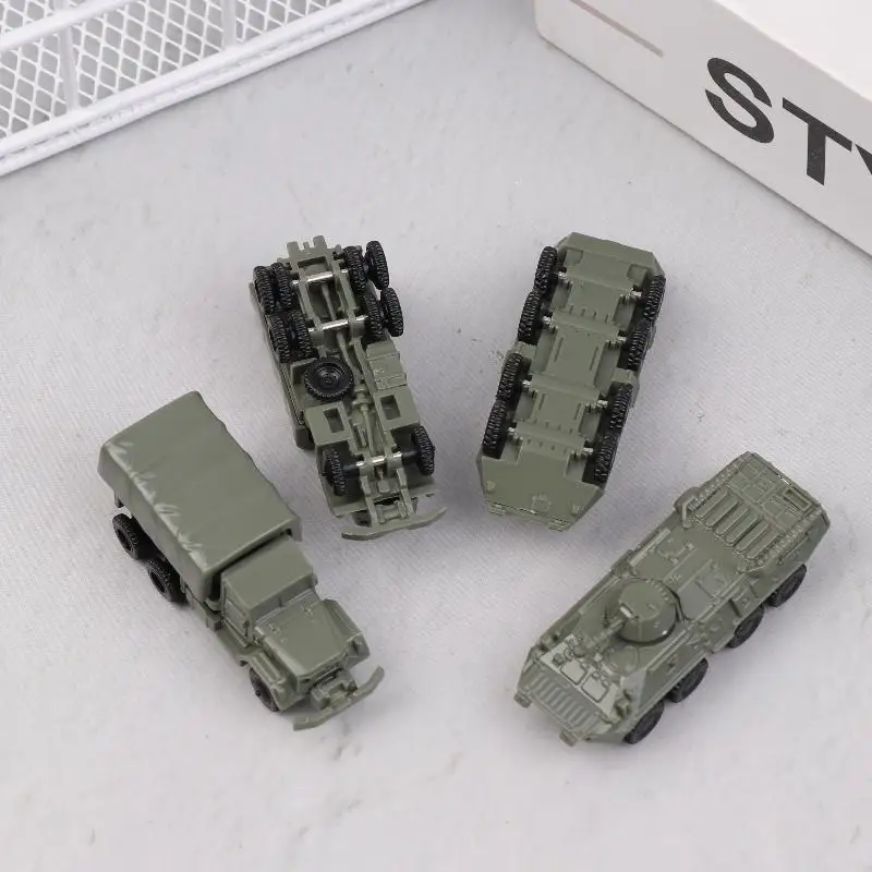 

1/4PCS Sand Table Model 4D Assembly 1/144 Russian BTR80 Armored Car American M35 Truck Children Puzzle Toy