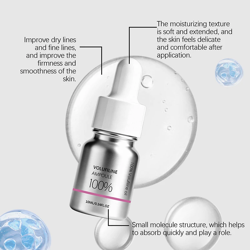Volufiline 100% Plump Essence Flasche Zarte Haut Tiefenwirksame Feuchtigkeitspflege Erhöht die Hautelastizität Verbessert Trockenheit, Glanzlosigkeit und Rauheit Neu – Detail 3