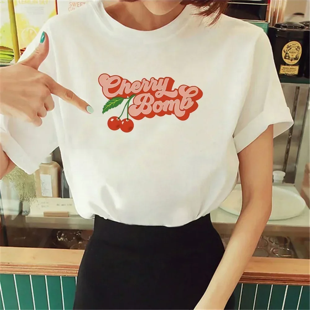Cherry t-shirt vrouwen Japanse harajuku grappige t-shirts meisje ontwerper harajuku manga kleding grafische t-shirts harajuku