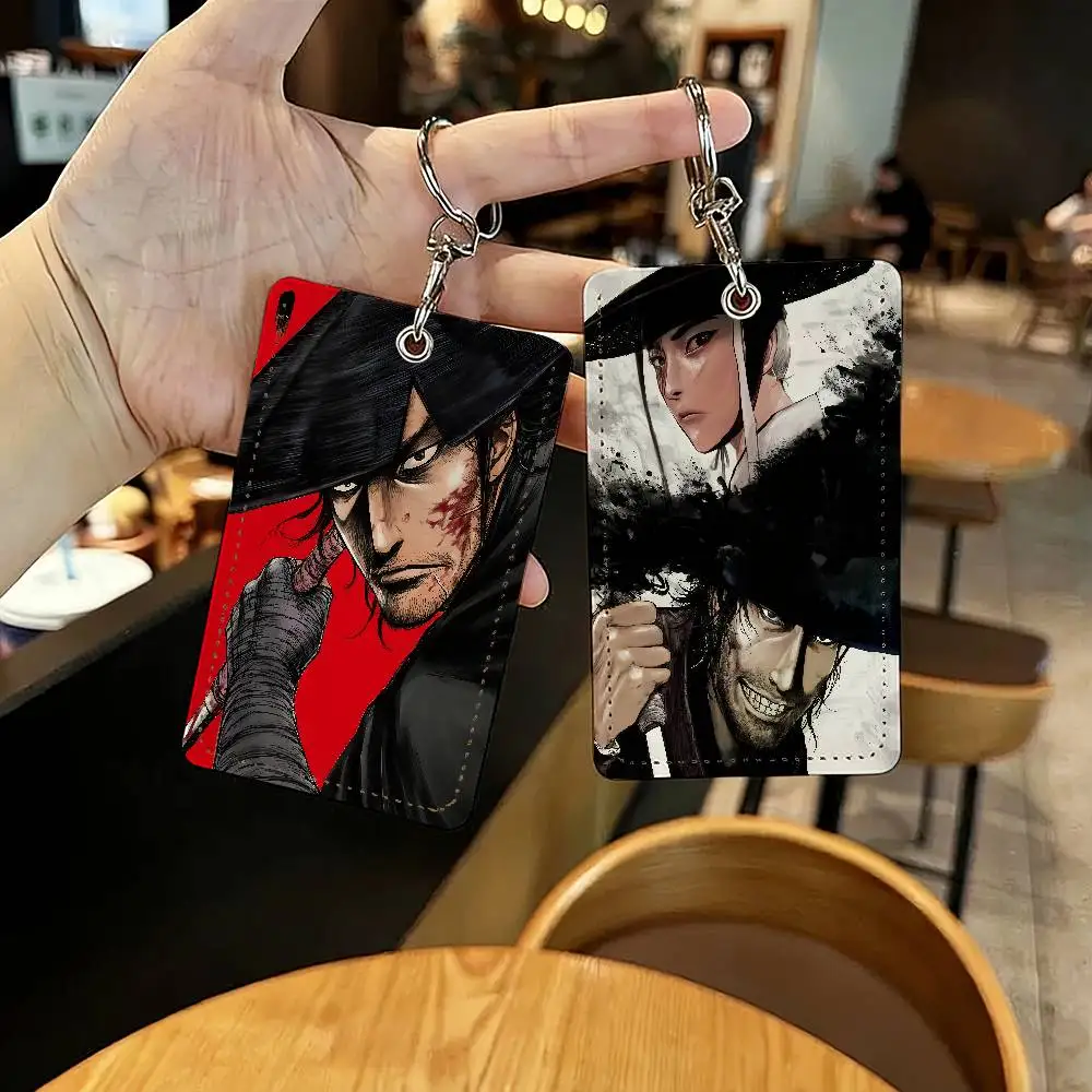 Anime Blades of the Guardians Card Holders Anti-lost Student ID Card Protective Cover Cases Campus Access Cards Key Chain