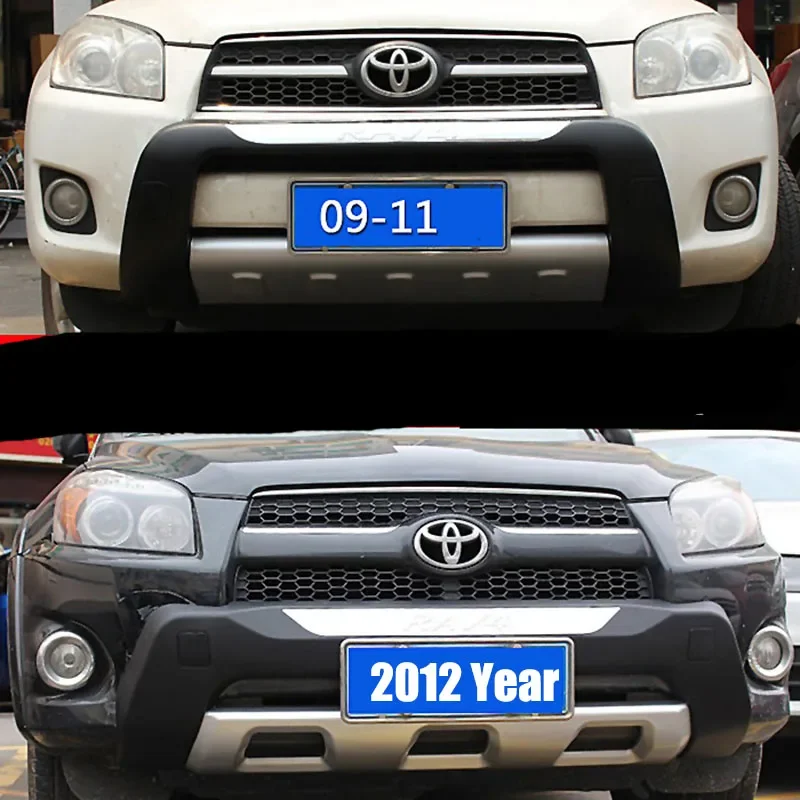 

Car-styling For 2009-2012 Toyota RAV4 Front + Rear Bumper Protector Guard Plate ABS Plastic
