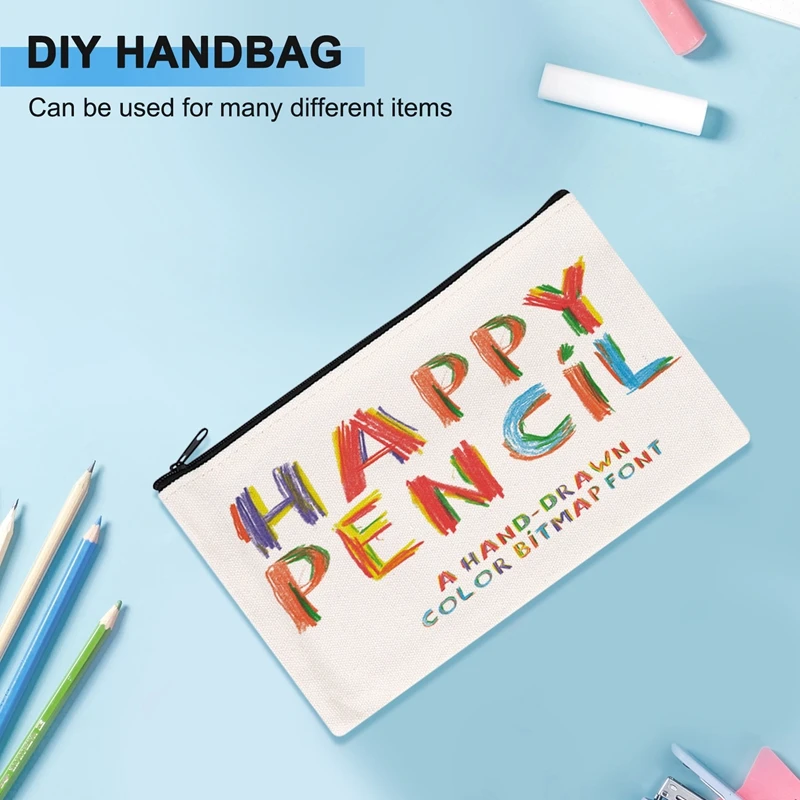 10 قطعة أكياس ماكياج قماش قماش سستة الحقيبة أكياس مقلمة DIY بها بنفسك أكياس الحرفية للسفر DIY بها بنفسك الحرفية المدرسة الملونة سستة