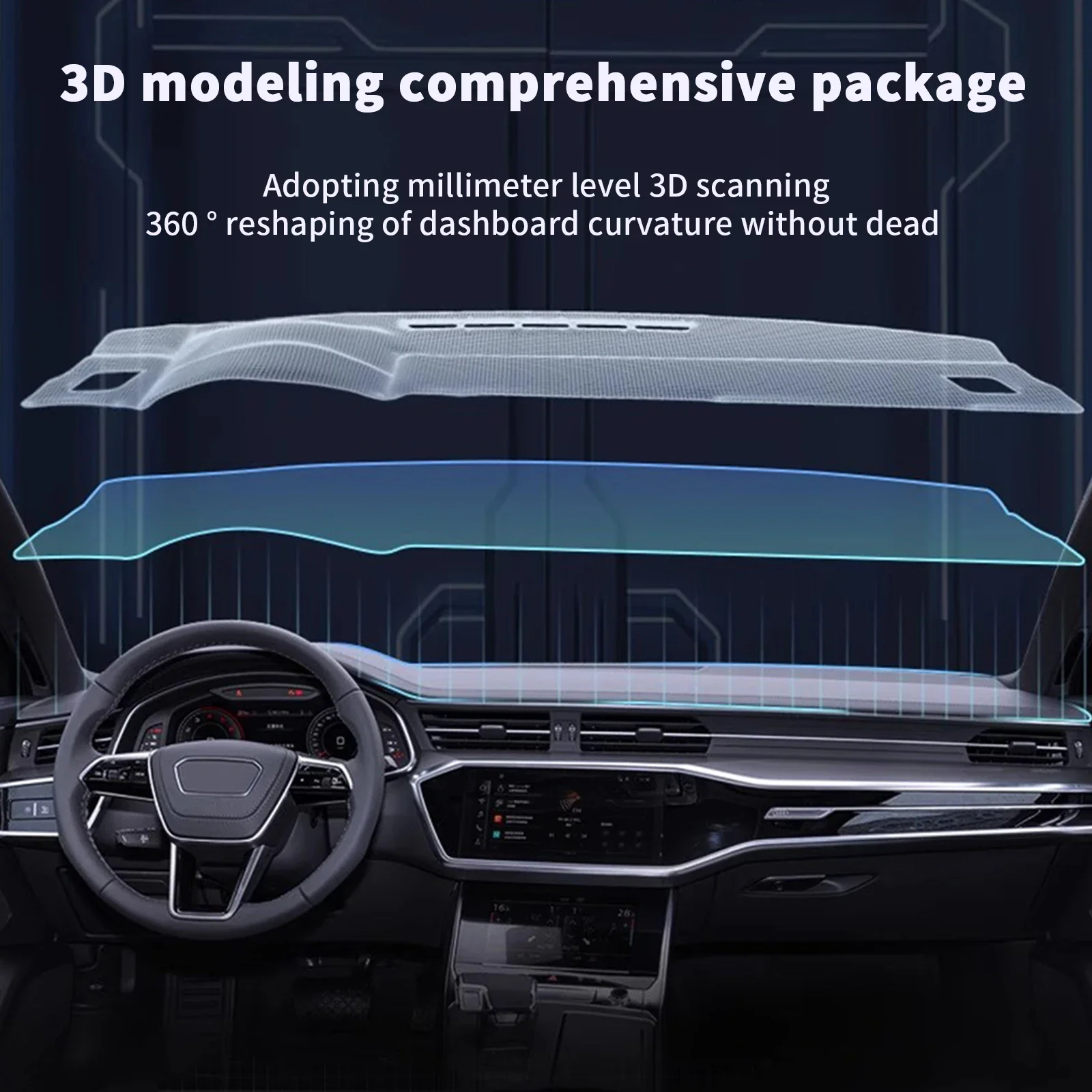يصلح لمازدا CX-60 Dashmat اكسسوارات السيارات غطاء لوحة القيادة وسادة DashMat ظلة السجاد الواقي #5