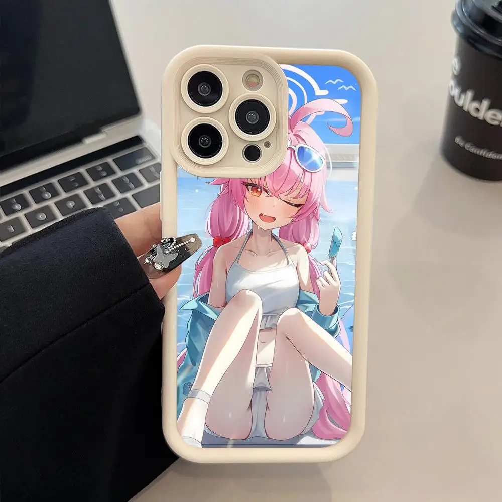 

Чехол Blue Archive Такахаши Хошино для iPhone 17 16 15 14 13 12 11 Air Pro Max Plus, утолщенный, из ТПУ, цветной