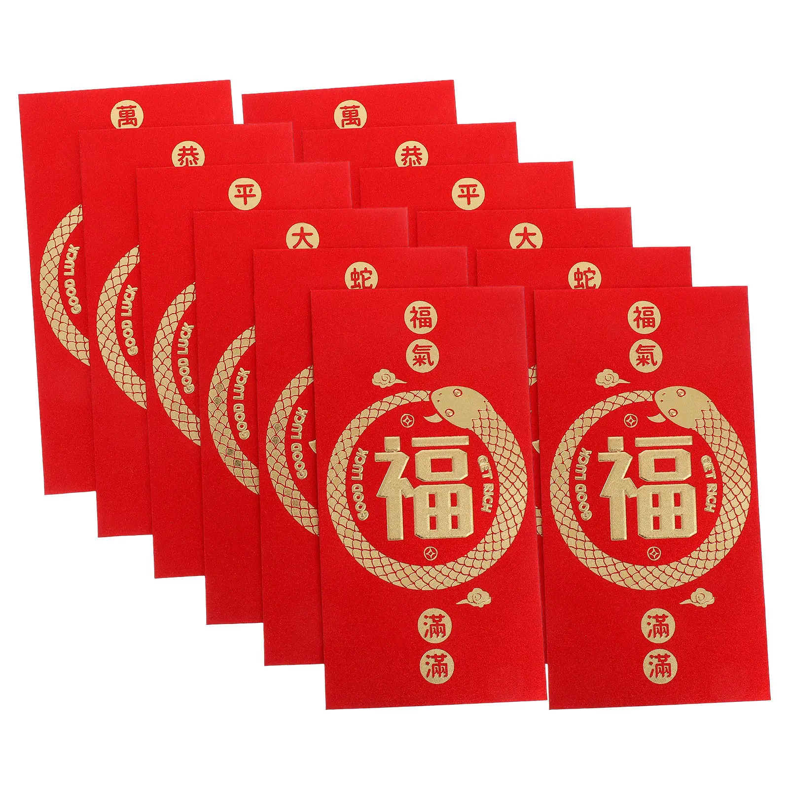 12Pcs Chinese Red E…