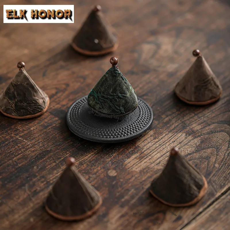 ZAEYORIA Handmade Xiangyunsha Heat-resistant Teapot Lid Cap Retro Thick Fabric Teapot Lid Cover Tea Ceremony Accessories