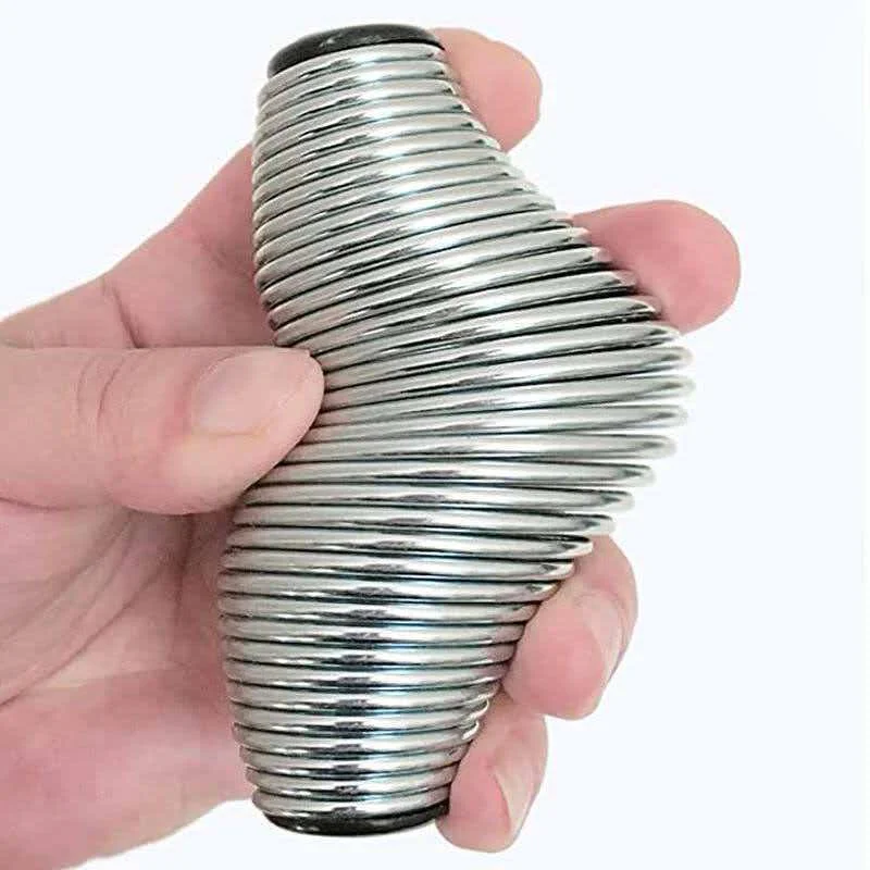Metal Spring Grip Ball Hand Strengthener Finger Exerciser Physical Therapy ADHD Anxiety Stress Relief For Gym Office Travel Fun