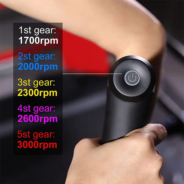 PRO Mini Gun Massager Deep Tissue Vibration Percussion Heating Warm Cooling Cold Hot Metal Head Fascia Muscle Mini Massage Gun view 5