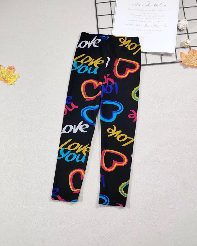 Mädchen Leggings Mode Cartoon Enge Hosen Frühling und Herbst Baby Mädchen Slim Fit Blumen Leggings Sommer Kinder Hosen – Detail 28