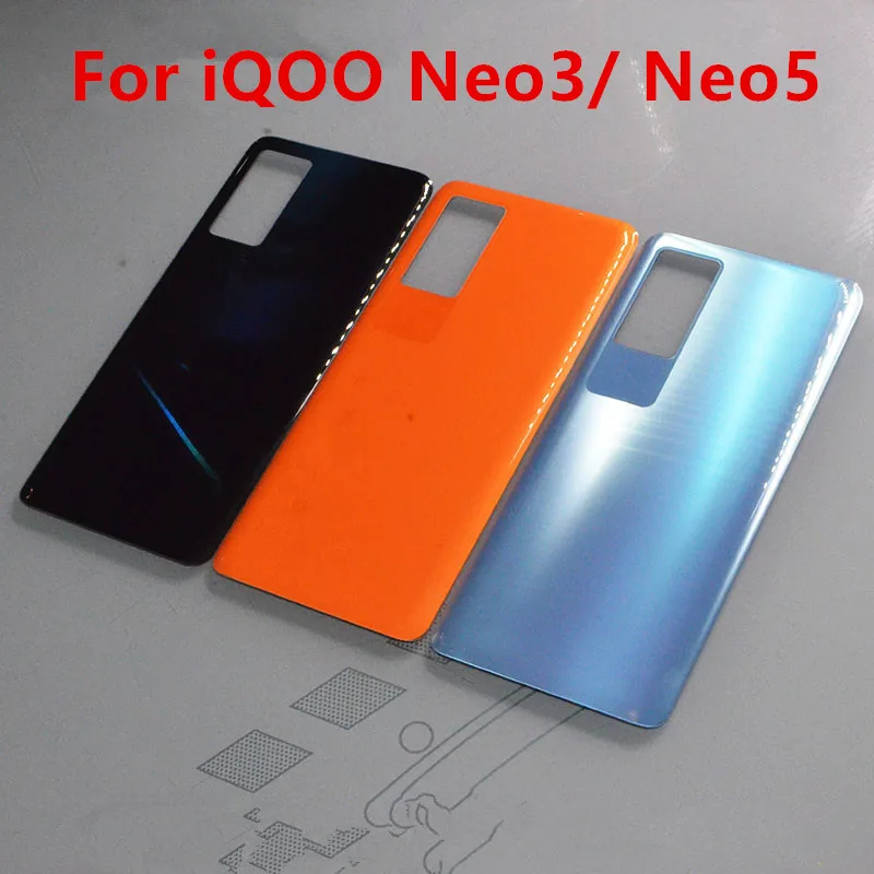 

Neo5 Housing For Vivo iQOO Neo 5 6.62" 3 Neo3 5G 6.57" Glass Battery Cover Repair Replace Back Door Phone Rear Case + Logo