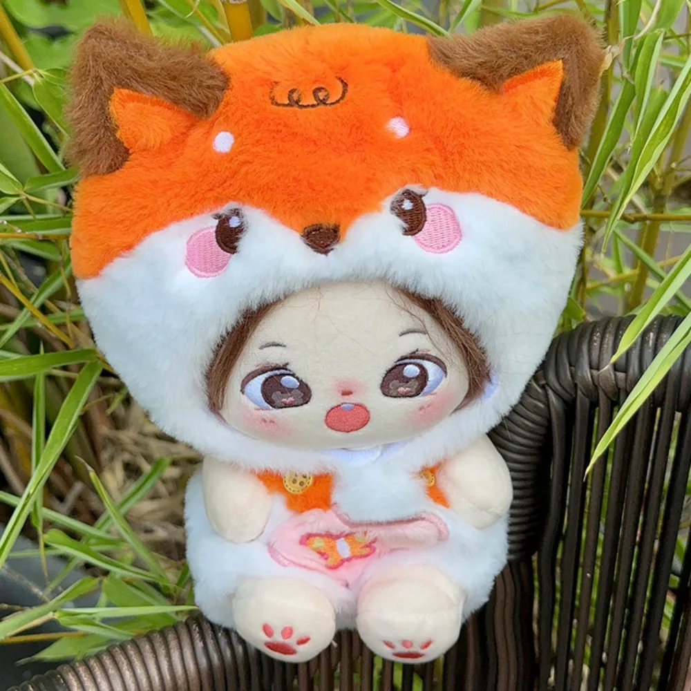 Animal Headcover Cotton Doll Clothes Set Lucky Cat Dress Up Cotton Doll Plush Suit Cute Strap Pants Plush Dolls Clothes