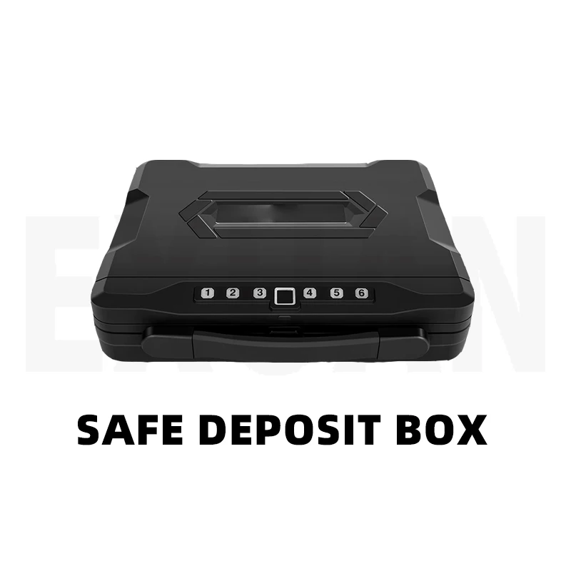 EXUA Portable Gun Safe Biometric Gun Safe Boxes Personal Gun Safe with Finger Print Password Key Unlock  Safe for Guns Valuables