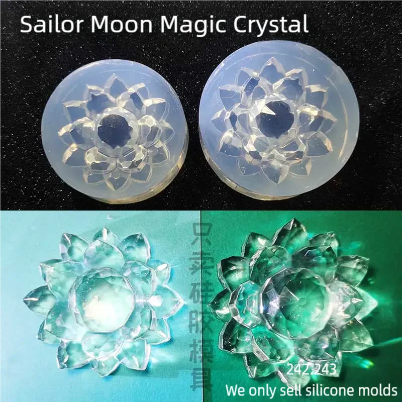 

DIY Handcraft Sailor Moon Magic Crys lotus Epoxy Resin Mold Food Play Miniature Pinching Mould Epoxy Resin Mold UV Resin Moldse