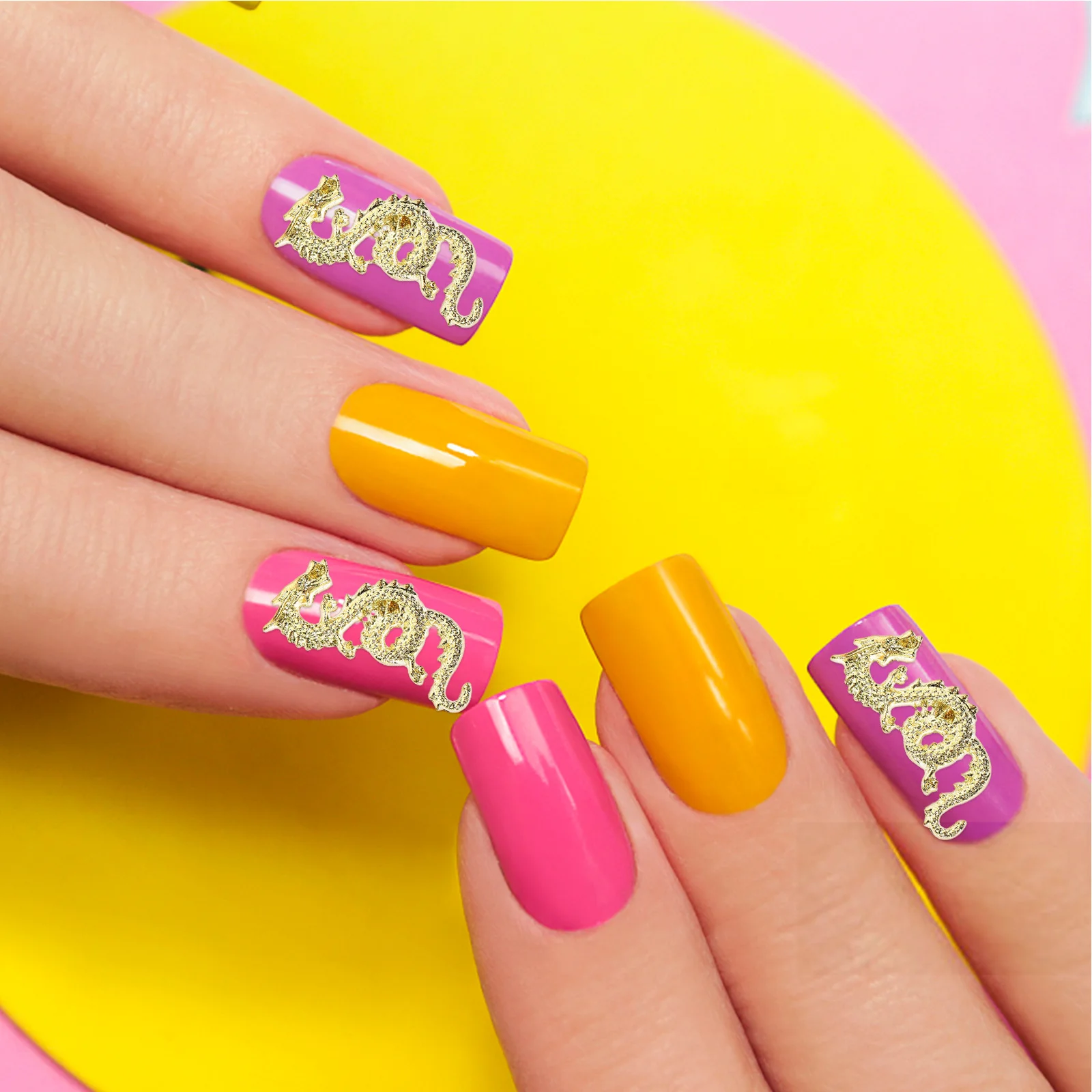 

10Pcs Nail Charms Dragon Look Delicate Color Small Size Nail Art Decorations for DIY Manicure Supplies Christmas Birthday Party