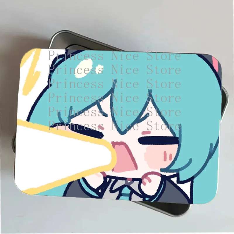 Pudełko na naklejki Hatsune Miku Mini Kawaii Wzór Studencki Organizator na Biżuterię Codzienne Podróże Rekwizyty Cosplay Apteczka Prezent na Festiwal