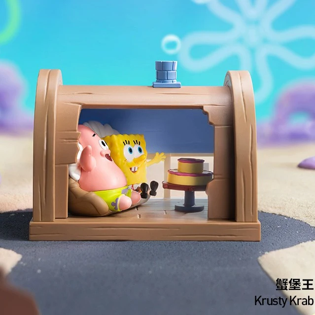 POP MART Spongebob Series Blind Box Patrick Star Anime Figure Spongebob Mystery Box Children Toys Room Decoration Birthday Gift