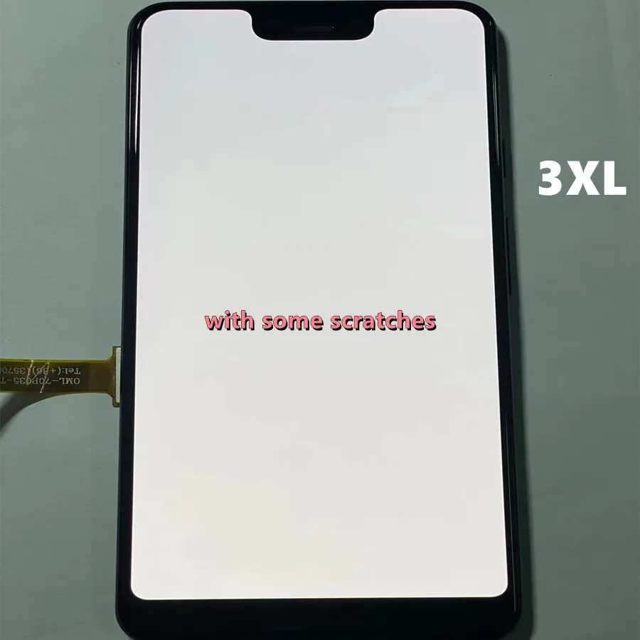 오리지널 Google Pixel 3 XL 디스플레이 LCD 터치 스크린 구글 픽셀 3XL 교체용, 프레임 디지타이저 어셈블리 포함