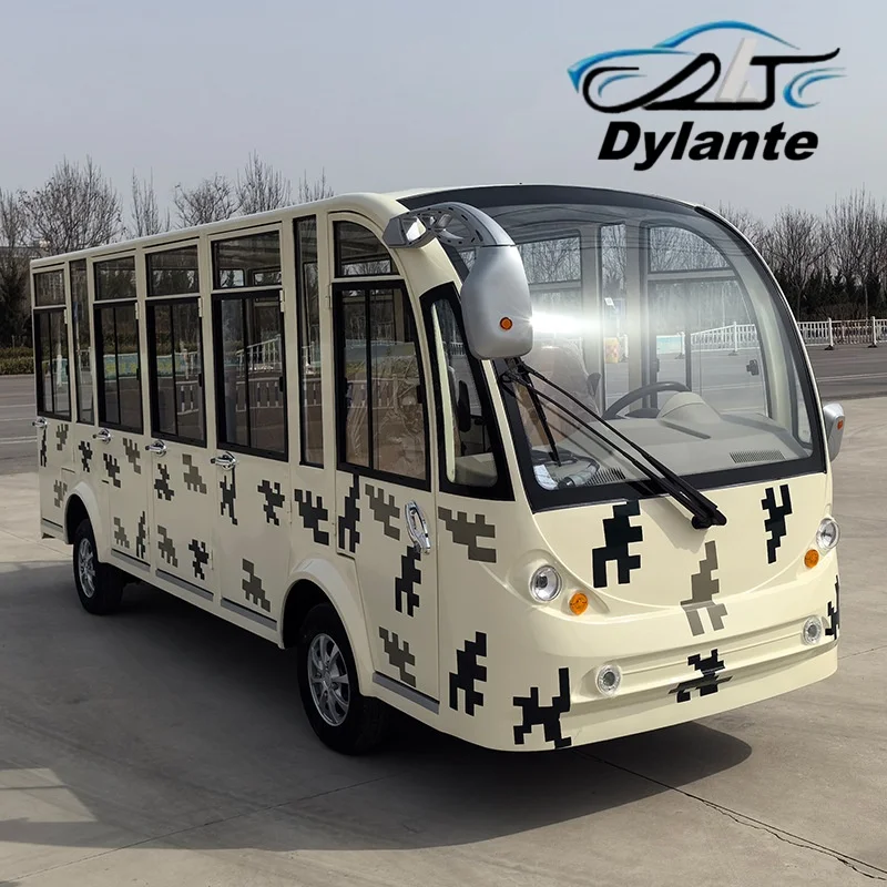 Электрический туристический автобус, 14-местный уличный легальный высокий комфорт, 150 Вт, электрический винтажный туристический автобус с питанием от солнечной панели Электрический туристический автобус, 14-местный уличный легальный высокий комфорт, 150 Вт, электрический винтажный туристический автобус с питанием от солнечной панели