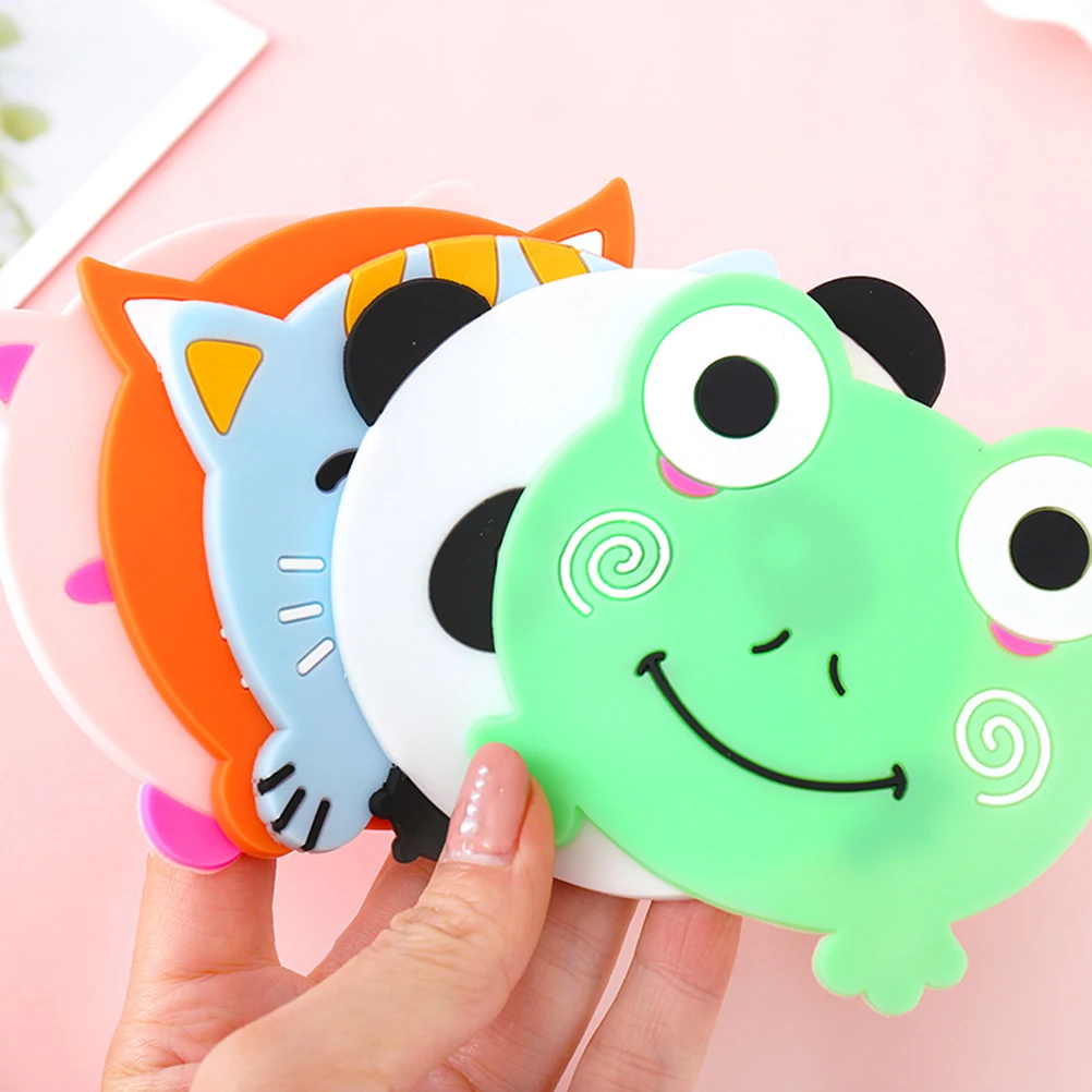 

10Pcs Cartoon Animal Coaster PVC Heat Resistant Non-Slip Desk Protector for Home Restaurant Cafe Creative Beverage
