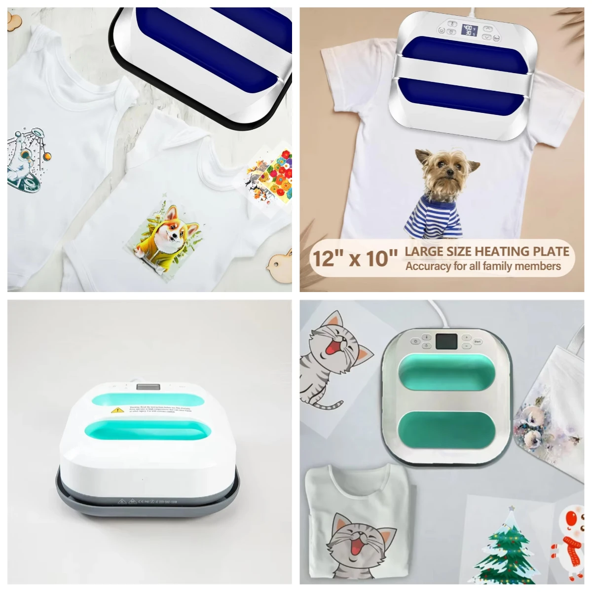 

WJW 10*12inch Flatbed Manual/Semi-Automatic Heat Press Machine Digital Manual Heat Press Mug Plate