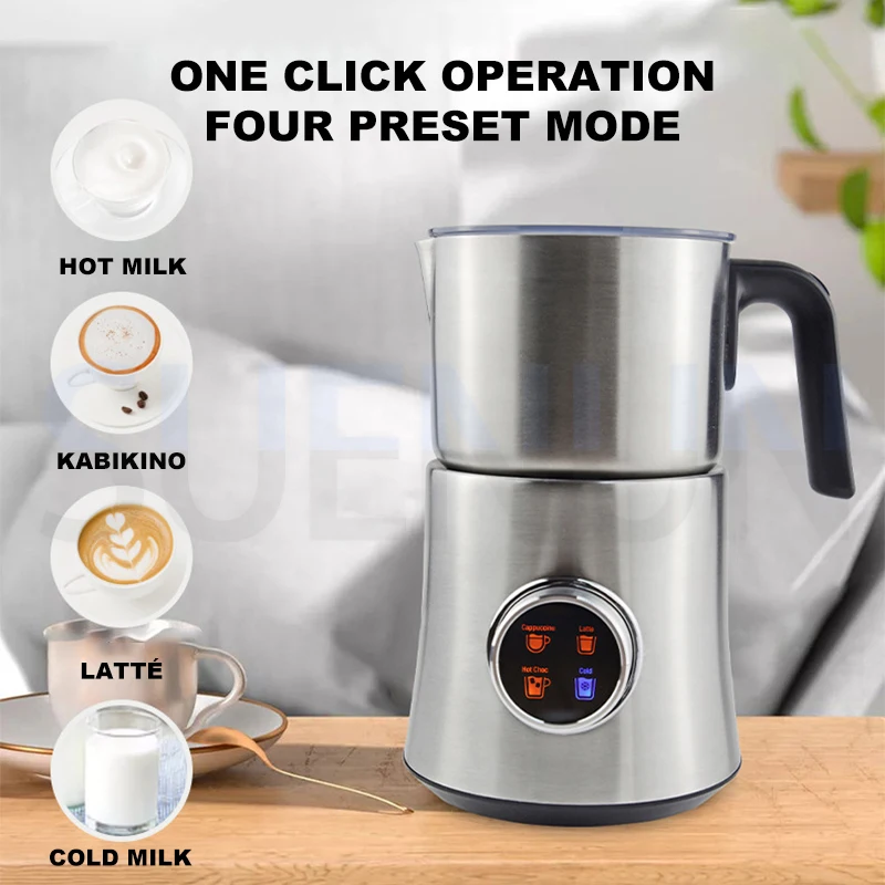 Household Stainless Steel Milk Frother Electric Automatic Coffee Milk Heating Milk Frothing Machine Máquina espumosa de leche