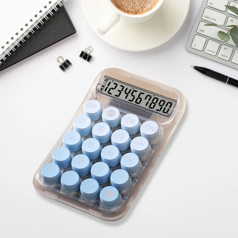 Mechanical Calculator 12 Digit Large LCD Display Big Buttons Easy to Press Office Calculator For Office School Dropshipping