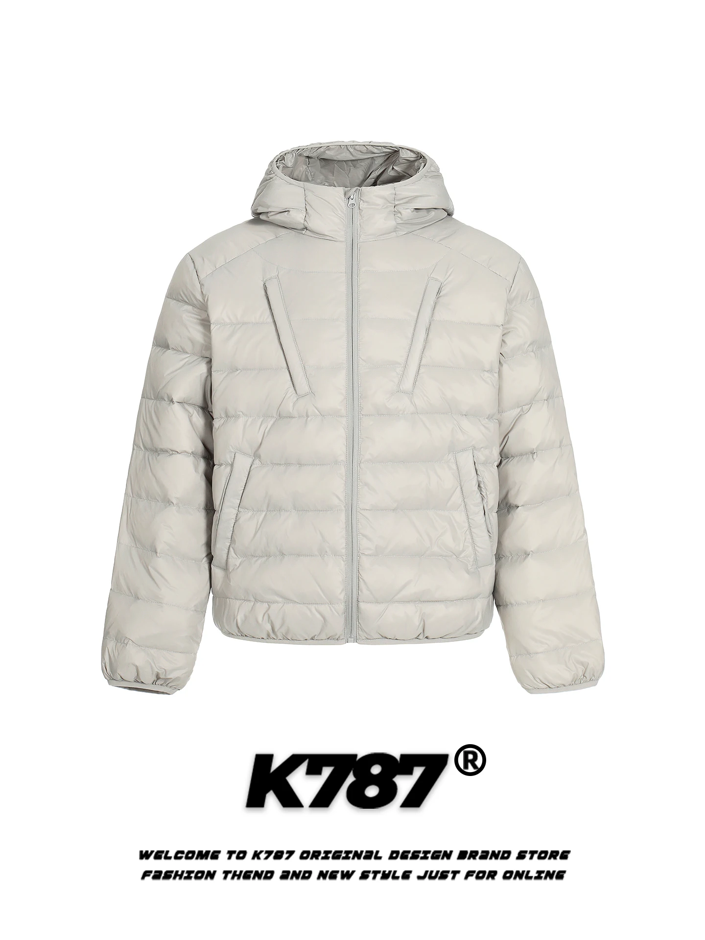 

Ретро-куртка в американском стиле с капюшоном из белого утиного пуха, мужская, свободного кроя, теплая, легкая, в стиле «пуховик», для пар K787