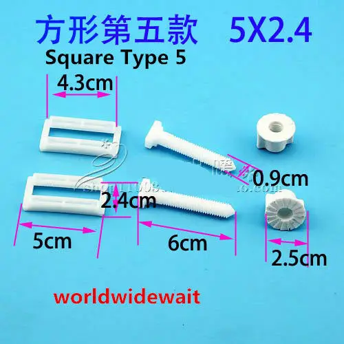 Toilet Cover Accessories Fast Installation Screws Kit Square Type