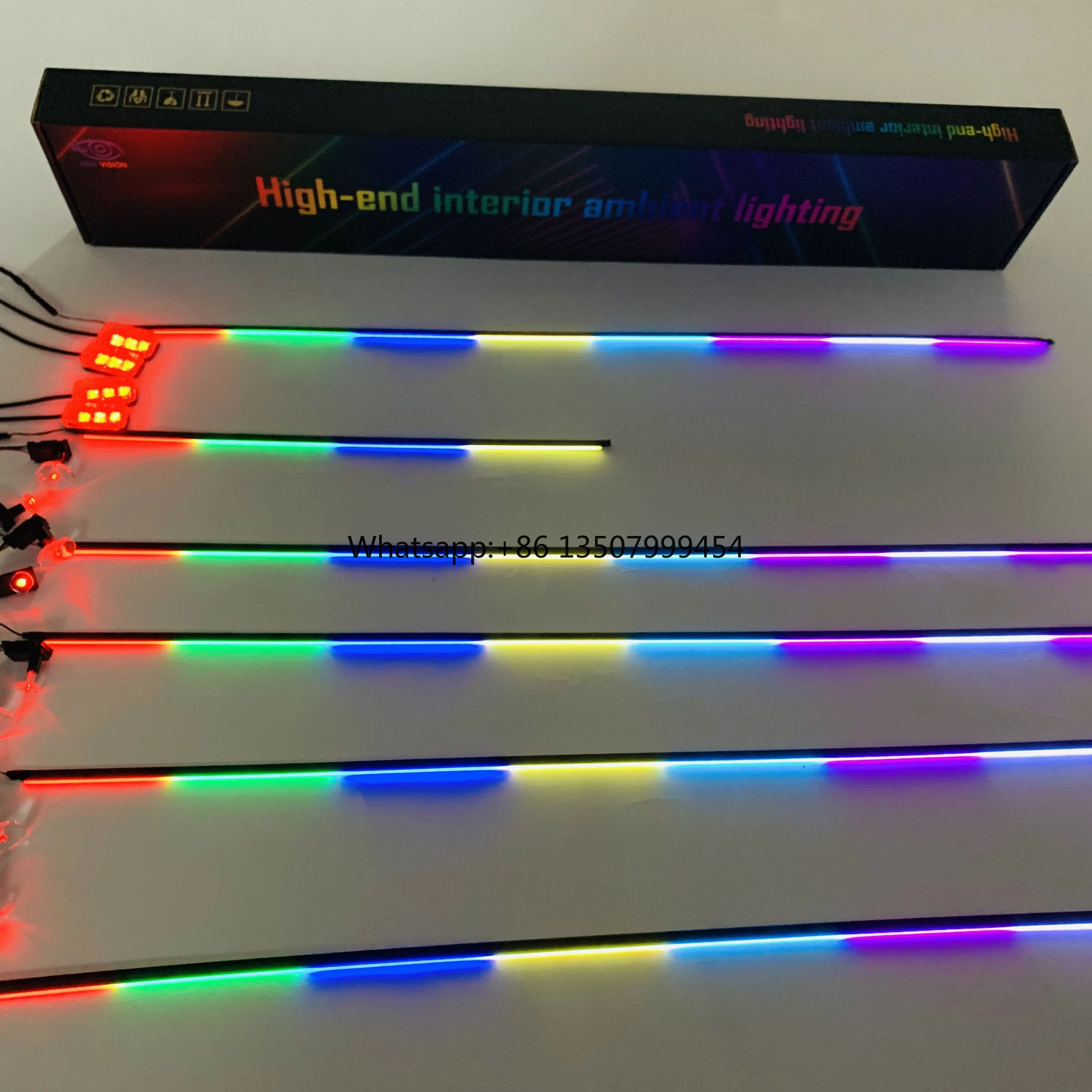 

Hot Autos Car Door Handles Smart Control Multicolor RGB Symphony Acrylic Led Car Ambient Light