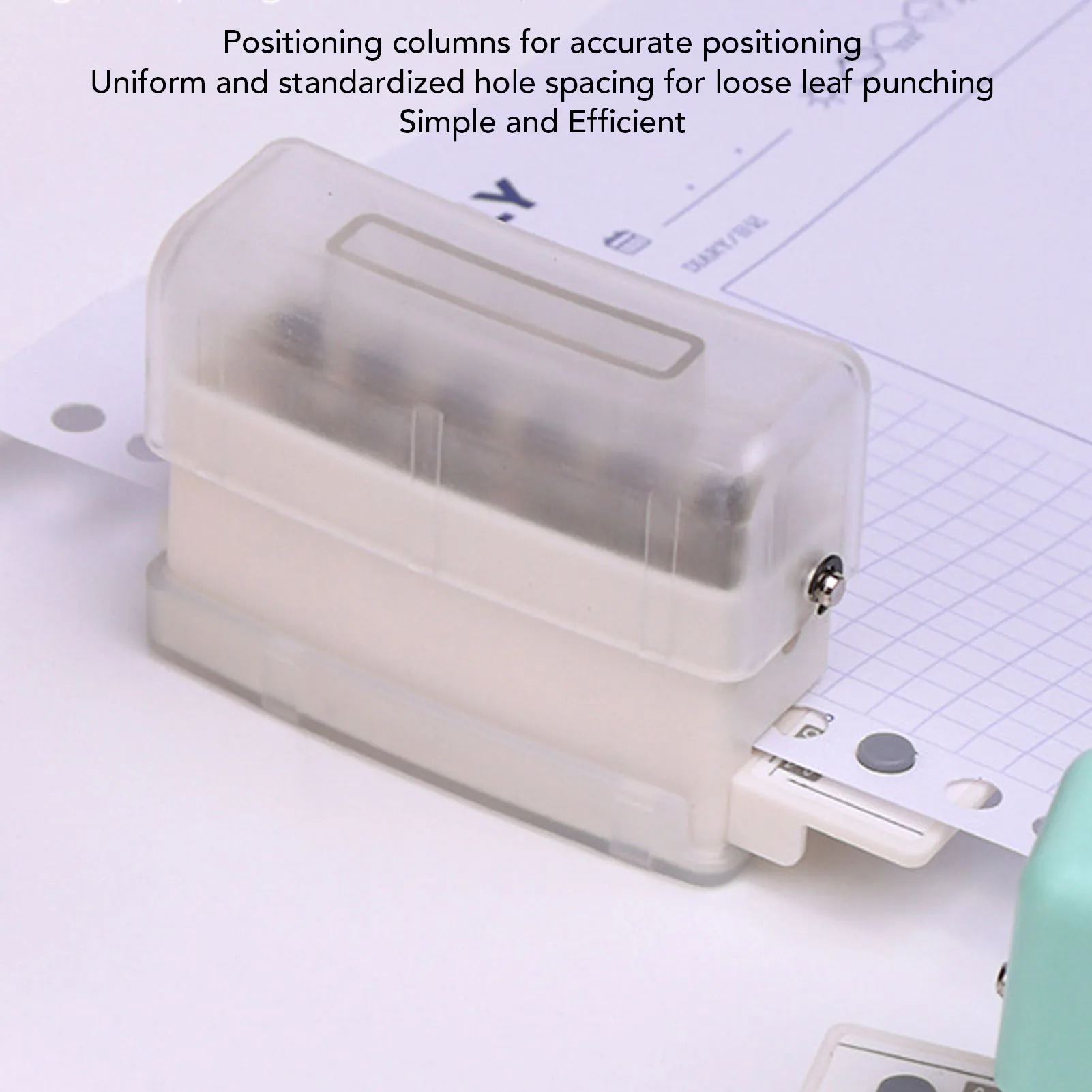 【جديد】6 فتحات خرامة ورق 5.5 مم قطر الثقب 9.5 مم تباعد آلة تثقيب أوراق الشجر السائبة الصغيرة المحمولة