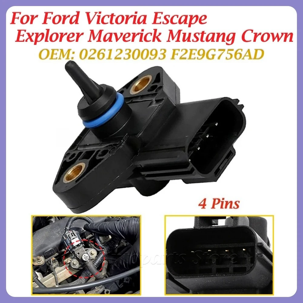 Sensor  presión  inyección  riel  combustible, accesorio para Ford Victoria Escape Explorer Maverick Mustang Crown P0193