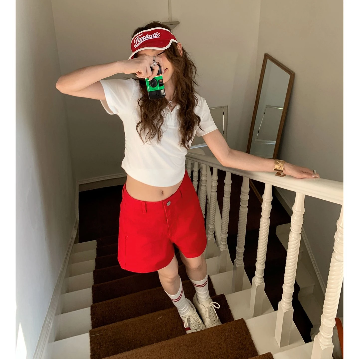 ZHISILAO New High Quality Red Denim Shorts Women Y2k Chic Cotton High Waist Wide Leg Jeans Shorts Summer 2026