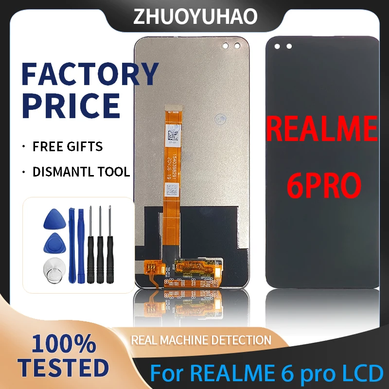 6.6'' LCD Display For REALME 6 Pro LCD Replacement Display Touch Screen  For REALME 6 PRO LCD Screen Digitizer Assembly